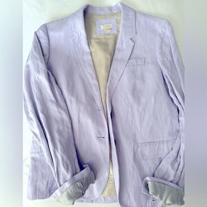 j Crew linen lilac women’s blazer! Perfect for casual work or outing!